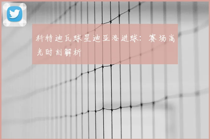 科特迪瓦球星迪亚洛进球：赛场高光时刻解析